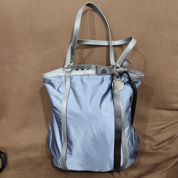 ❌SOLD❌ Henri Bendel Blue Nylon/Leather Tote Bag - Picture 11 of 11